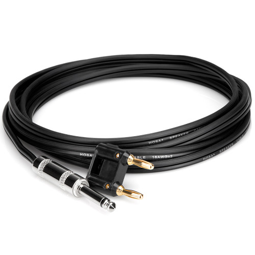 Hosa SKZ-6100BN 1/4" TS to Dual Banana - 100ft