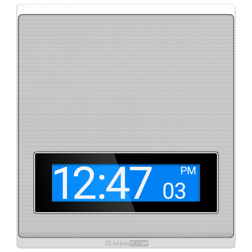 AtlasIED IP-SDM-72 POE+ Indoor Wall Mount IP Speaker with LCD Display, Talkback Microphone, and 25V/70V Switch