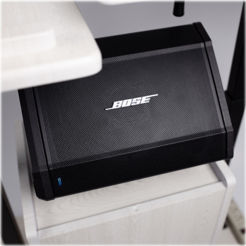 Mobile AV Media Cart Sound System with Bose Bluetooth Speaker and Rolling Cart with 2 Adjustable Table Tops (Cart Discontinued)