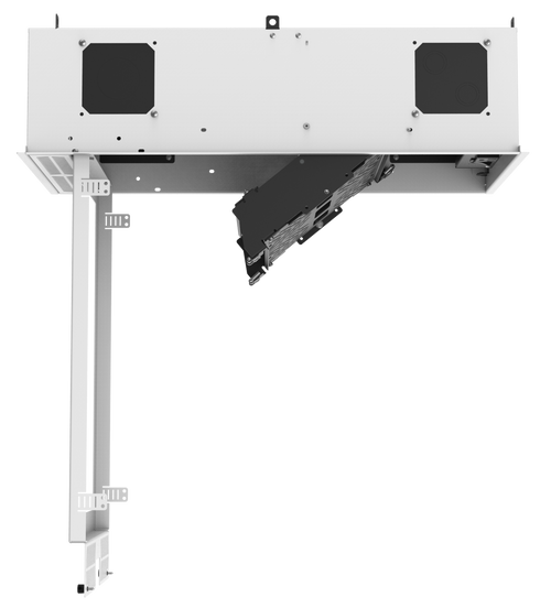 AtlasIED CR212 1' x 2' Ceiling-Mount 2U Half-Width Equipment Rack with Auto Sensing AC Power Pack