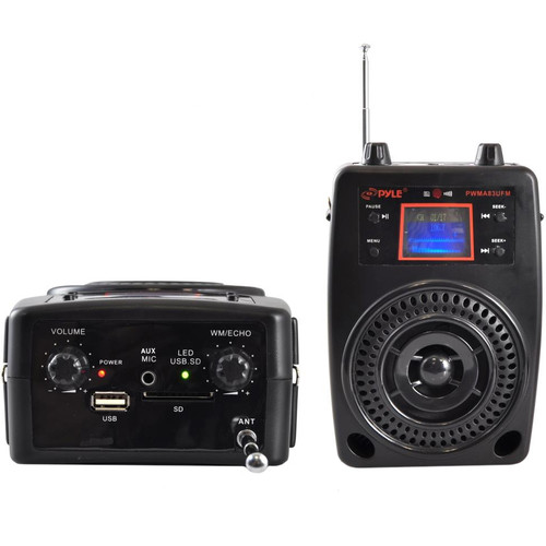 Pyle Audio PWMA83UFM Portable PA Speaker Kit with Lavalier and Headset Microphone (Discontinued)