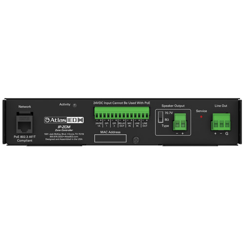 AtlasIED IP-ZCM2RMK Dual POE+ IP Addressable IP-to-Analog Gateways with Amplifier and Rack Mount Kit