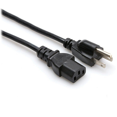 Hosa PWC 18 Gauge AWG IEC C13 to NEMA 5-15P Power Cord