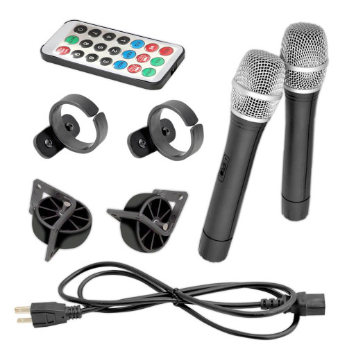 Portable Classroom Sound System with 12" Bluetooth PA Loudspeaker, 2 Wireless Microphones and Speaker Stand (Discontinued Components)