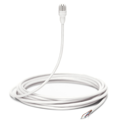 Shure TL47 TwinPlex Omnidirectional Subminiature Lavalier Microphone with Bare Wire and Accessories - White