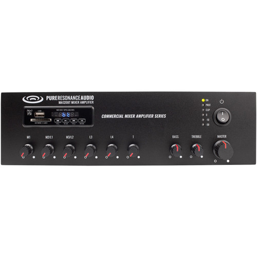 Church Fellowship Hall Sound System with 6 Ceiling Speaker Arrays and Bluetooth Mixer Amplifier