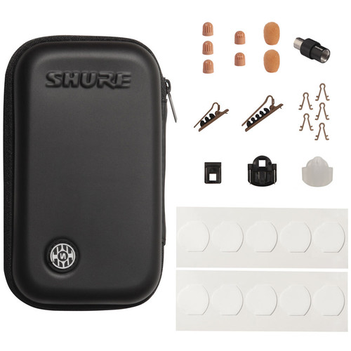 Shure TL47 TwinPlex Omnidirectional Subminiature Lavalier Microphone with LEMO Connector and Accessories - Cocoa