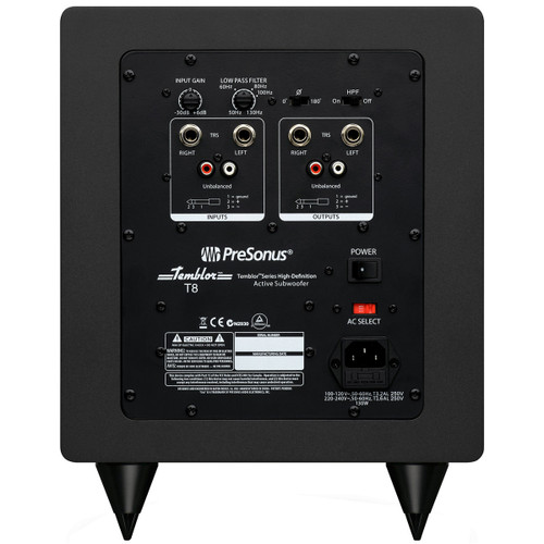 PreSonus Temblor T8 8" Active Studio Subwoofer (Discontinued)