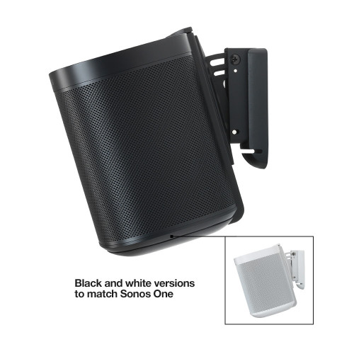 Flexson S1-WMX2 Wall Mounts for Sonos One or Play:1 - Black Pair