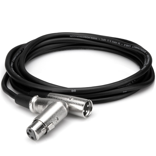 Hosa XFF-115 Right-Angle XLR3F to XLR3M Balanced Interconnect Cable - 15ft