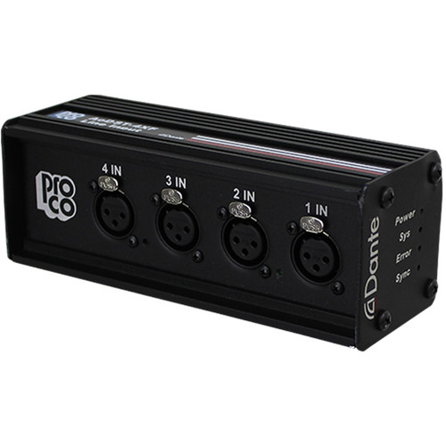 ProCo AODST-4XF 4-Input Dante Drop Snake Box