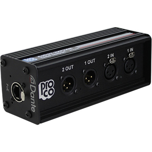 ProCo AODST-2XF2XM 2-Input + 2-Output Dante Drop Snake Box