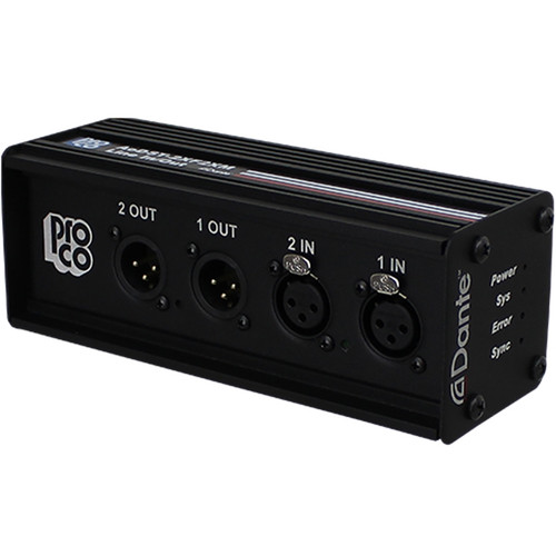 ProCo AODST-2XF2XM 2-Input + 2-Output Dante Drop Snake Box