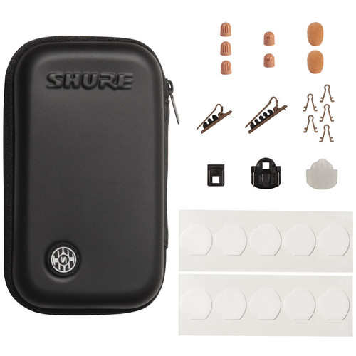Shure TL47 TwinPlex Omnidirectional Subminiature Lavalier Microphone with TA4F Connector and Accessories - Cocoa