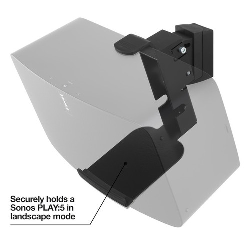 Flexson FLXP5WM1024 Horizontal Wall Mount for Sonos Play:5 - Black (Discontinued)