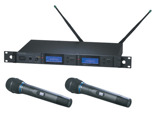 Audio-Technica AEW-5233a Dual Wireless Microphone System with Two Cardioid Condenser Microphones (Discontinued)