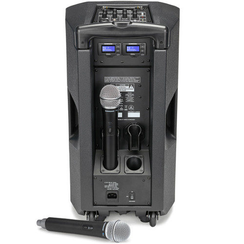 Portable Church Sound System with Samson Bluetooth PA System and 2 Wireless Handheld Microphones