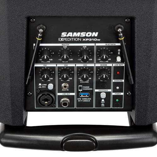 Portable Church Sound System with Samson Bluetooth PA System and 2 Wireless Handheld Microphones