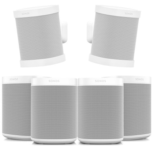 Wireless Office Speaker System with 6 Sonos ONE Compact Smart Speakers with WiFi Music Streaming (Discontinued)
