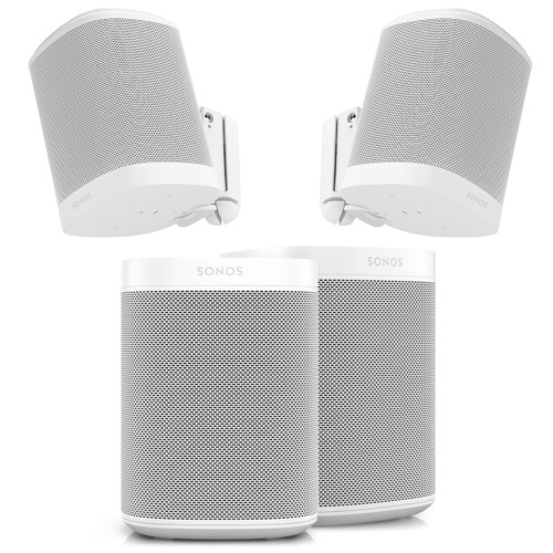 Wireless Office Speaker System with 4 Sonos ONE Compact Smart Speakers with WiFi Music Streaming (Discontinued)