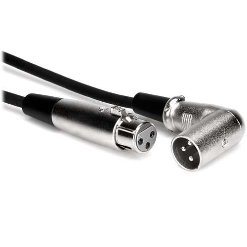 Hosa XRR-125 XLR3F to Right-Angle XLR3M Balanced Interconnect Cable - 25ft