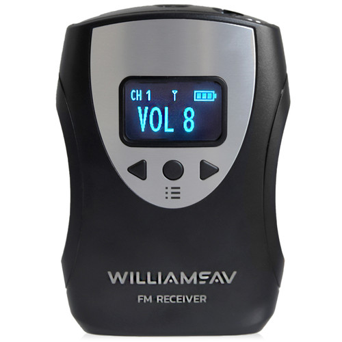 Williams AV FM+ 558-24 PRO D Assistive Listening System with Dante and Rack Panel Kit for Dual FM and Wi-Fi Transmission (24 Receivers)