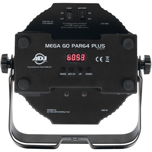 American DJ Mega Go Par64 Plus Rechargeable Low Profile Par Can with RGB + UV LEDs