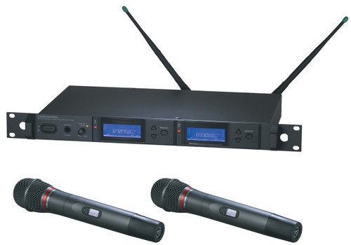 Audio-Technica AEW-5244a Dual Wireless Microphone System with Two Cardioid Microphones (Discontinued)