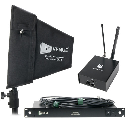 RF Venue DFINDISTRO4-WAVE Diversity Fin Antenna, DISTRO4, WaveTower Bundle (Discontinued)