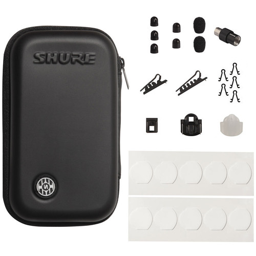 Shure TL48 TwinPlex Omnidirectional Subminiature Lavalier Microphone with XLR Preamp Connector and Accessories - Black