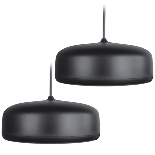 Biamp Desono P6-SM 6.5" 2-Way 60W Indoor Outdoor Low-Profile Pendant Loudspeakers - Black Pair