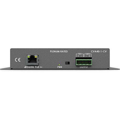 Stewart Audio CVA40-1-CV-D Single-Channel Dante Subcompact PoE++ Amplifier 40W x 1 @ 70V/100V