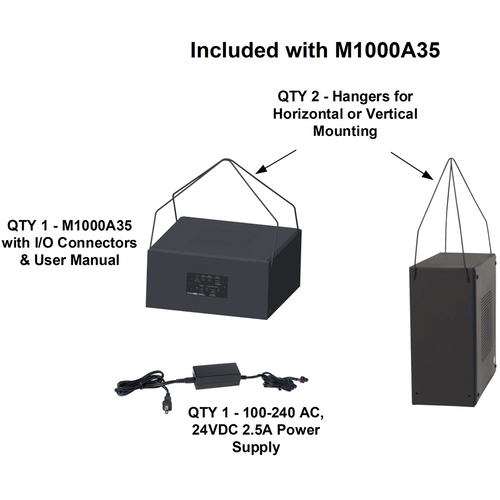 AtlasIED M1000A35 8" 5W Class D Powered Sound Masking Speaker with 30W Amplifier