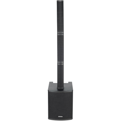 Portable PA Sound System with Samson Resound VX8.1 All-In-One Column Array System with Bluetooth and Microphone with 2.4 GHz Digital Wireless Plug-On System