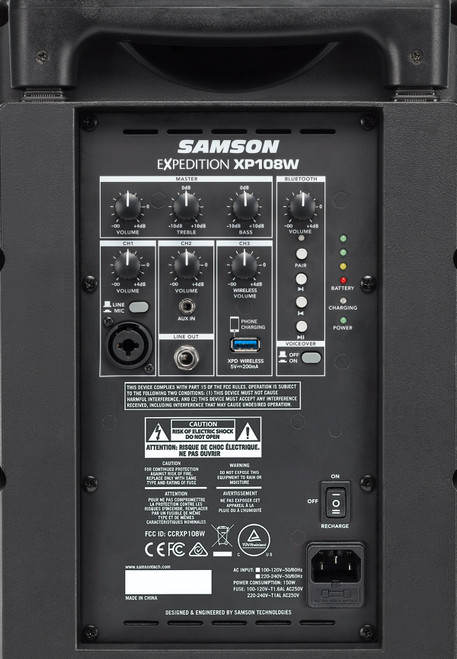 Samson Expedition XP108w Rechargeable Portable PA with Handheld Wireless System and Bluetooth (Discontinued)