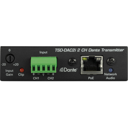 AtlasIED TSD-DAC2I 2-Channel Balance Line Input to Dante Interface