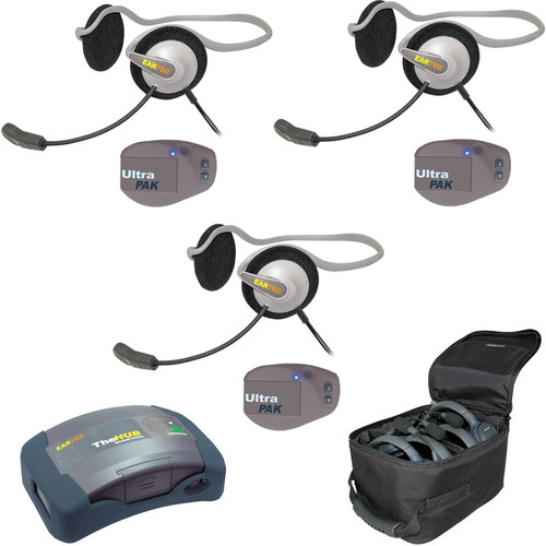 Eartec UPMON3 UltraPAK 3-Person HUB Wireless Intercom System with Monarch Headsets (Discontinued)