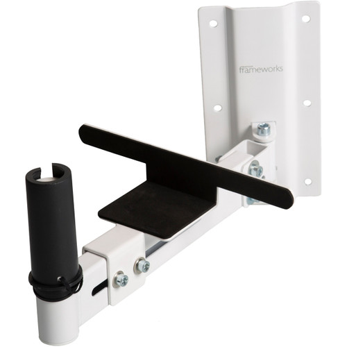 Gator Frameworks GFWSPKWM100W Adjustable Wall Mountable Speaker Stands - White Pair