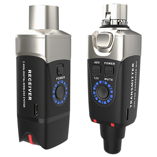 Xvive U3C 2.4 GHz Digital Wireless Microphone System Plug-On Dongle for Condenser Mics High Resolution 24-bit/48kbps Audio