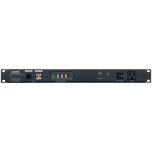 Lowell ACR-1507-SSI-FC Service Interface Panel with Network Pass-Through Ports, Front Charging Ports, 7 Outlets and Surge Suppression