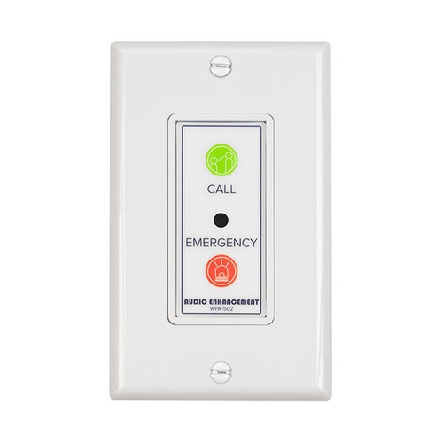 Audio Enhancement WPA-5023 Decora Wall Plate with Call Button, Emergency Button and Ambient Microphone