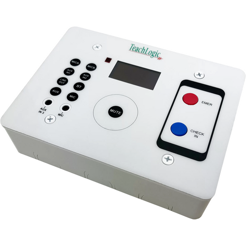 TeachLogic CPR-125 Wall Mount Control Panel with Bluetooth Call and Emergency Buttons for Rauland Intercom System