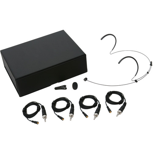 Galaxy Audio HSM8 Dual Ear Unidirectional Headset Microphone with 4 Sennheiser Cables - Black