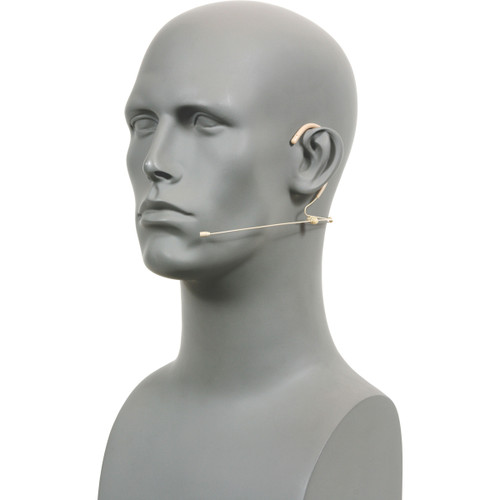 Galaxy Audio HSM8 Dual Ear Omnidirectional Headset Microphone with 4 Audio-Technica Cables - Beige