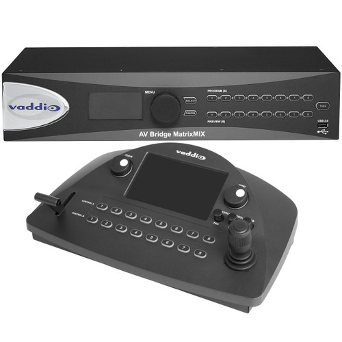 Vaddio AV Bridge MatrixMIX Production System with AV Bridge MatrixMIX Switcher and PCC MatrixMIX Controller