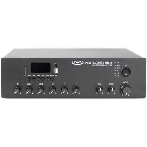 Classroom and Conference Room Sound System with SD5 SuperDispersion Ceiling Speaker Array, MA120BT 120W Bluetooth Mixer Amplifier and Dual Wireless Microphone System