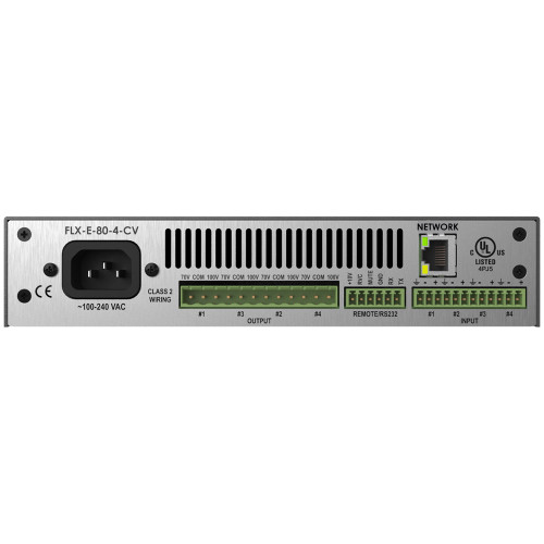 Stewart Audio FLX-E-80-4-CV 4-Channel DSP Enabled Amplifier 4 x 80W @ 70/100V