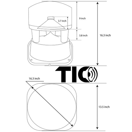 TIC Corporation B503 8" Outdoor Bluetooth 5.0 In-Ground 360 Degree Omnidirectional Wireless Speaker 50 Watts Range 300ft