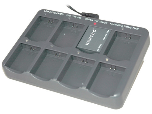Eartec HUB853 UltraLITE 8 Person Wireless Headset System with Hub and Case (5 Singles, 3 Doubles) (Discontinued)