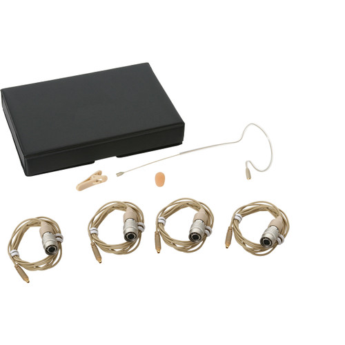 Galaxy Audio ESM8 Single Ear Omnidirectional Microphone with 4 Audio-Technica Cables - Beige